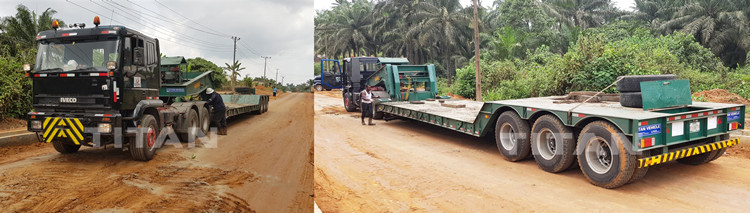 Removable gooseneck 50 ton lowboy trailer for sale