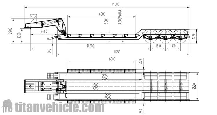 Drawing of Lowboy Semi Trailer In Zimbabwe