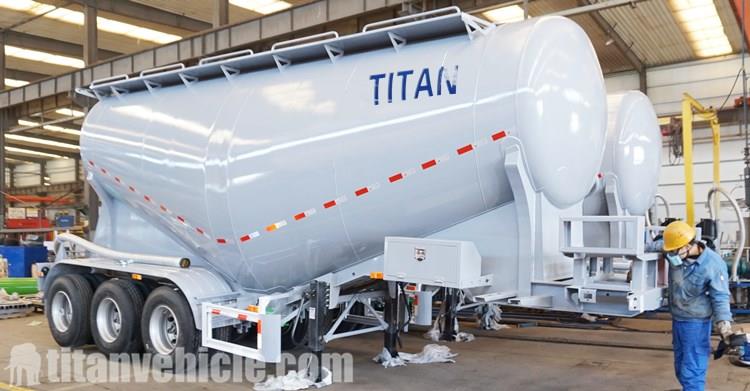 3 Axle 50CBM Bulk Cement Tanker Trailer for Sale in Zambia Lusaka