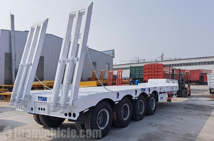 4 Axle Lowbed Trailer Semi Trailer for Sale Price