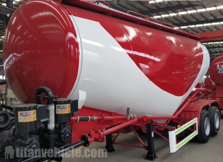 2 Axle 50 Ton Bulk Cement Tanker Trailer for Sale In Congo