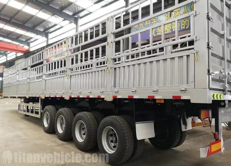 4 Axle 60 Ton Fence Semi Trailer for Sale In Gabon