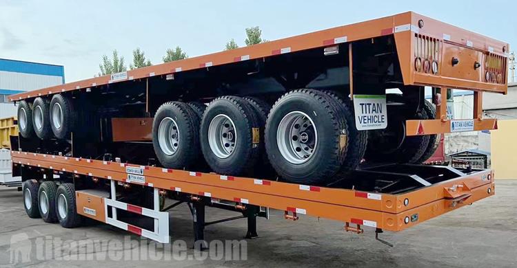 Tri Axle 40Ft Flatbed Semi Trailer for Sale In Ethiopia