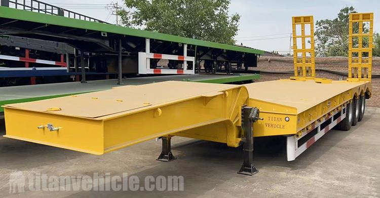 Tri Axle 80 Ton Step Deck Trailer for Sale In Papua New Guinea