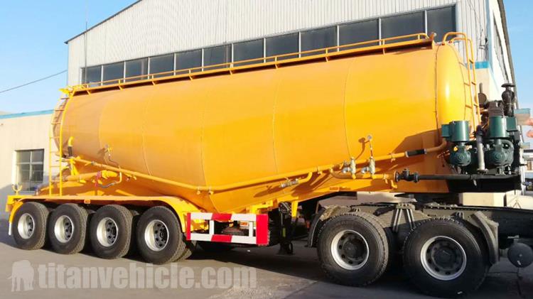 45CBM Dry Bulk Pneumatic Tank Trailers for Sale In Tanzania Dar es salaam