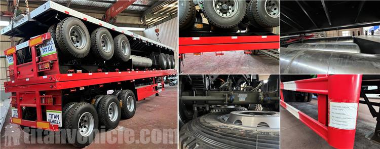 Triple Axle Flat Bed Trailer for Sale In Tanzania dar es salaam