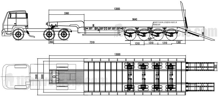 4 Axle 80 Ton Low Bed Trailer for Sale In Zambia