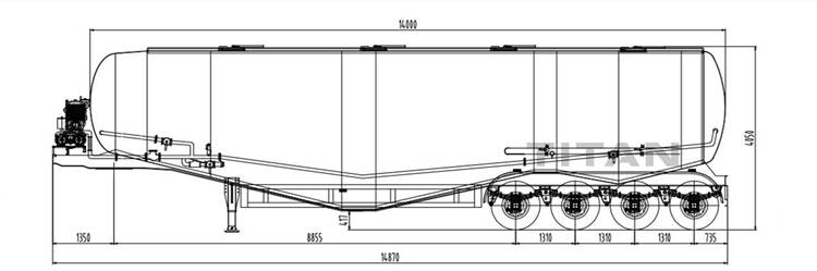 84 cbm 4 axle bulk tanker trailer technical department